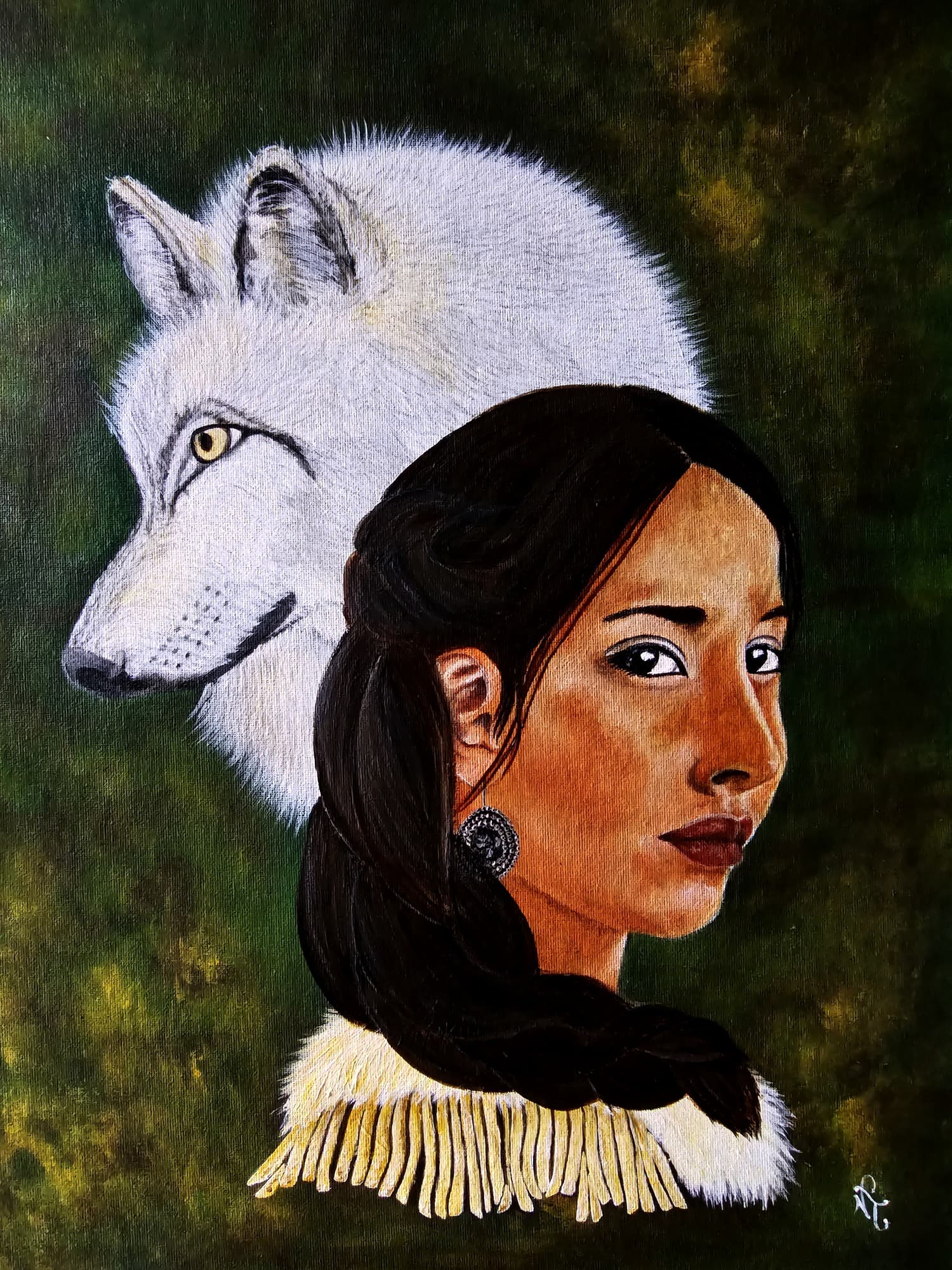Ayiana et Keo, son loup